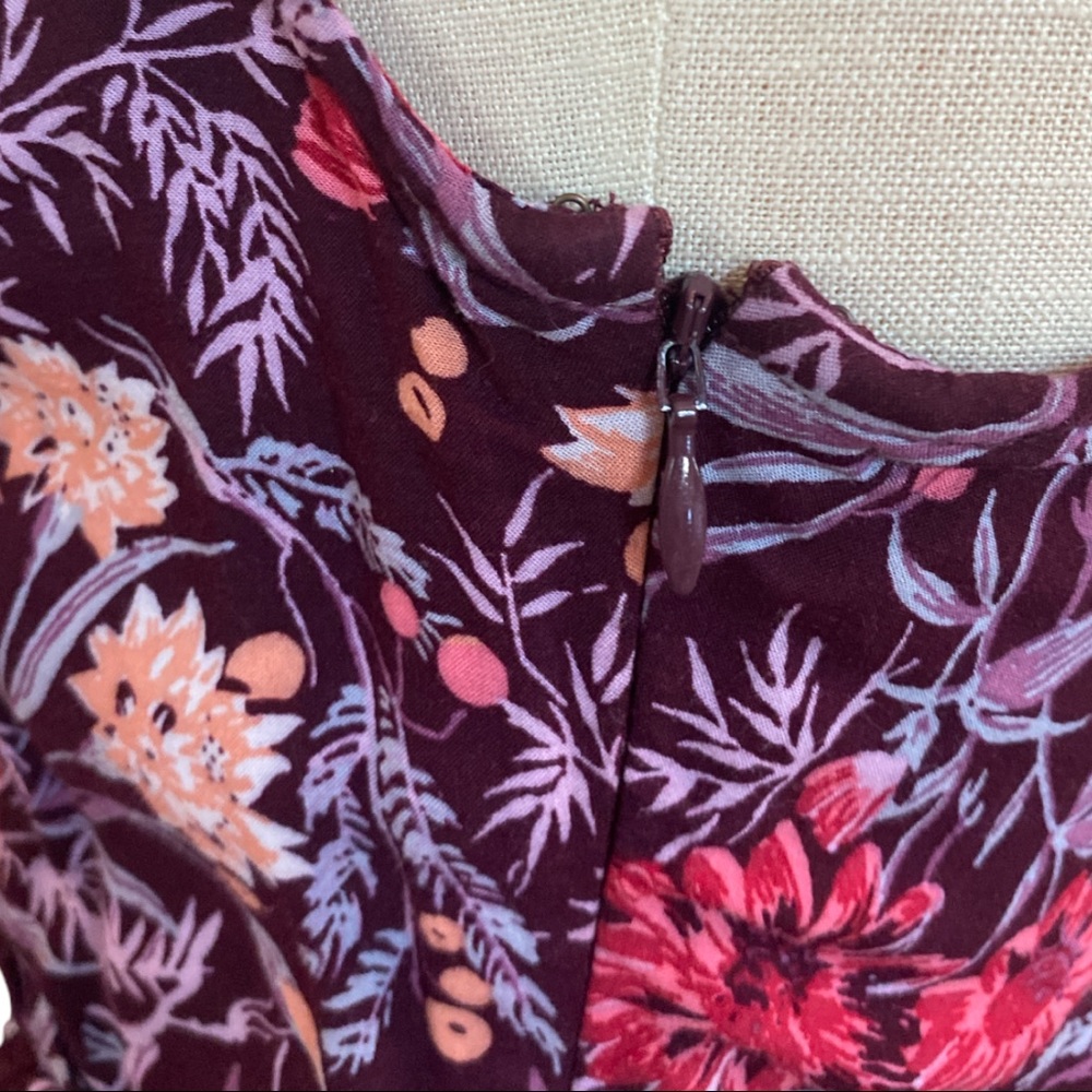 Kimchi Blue Floral Burgundy & Pink Halter Sundress - Picture 8 of 8